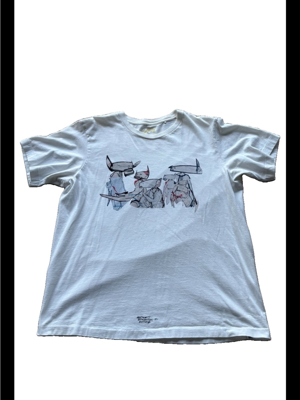Futura x Uniqlo UT "Point Man's Henchmen" Graphic White T-shirt Size Large